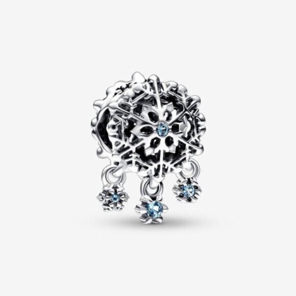 🌺Pandora Icy Snowflake Drop Charm - Picture 1 of 4